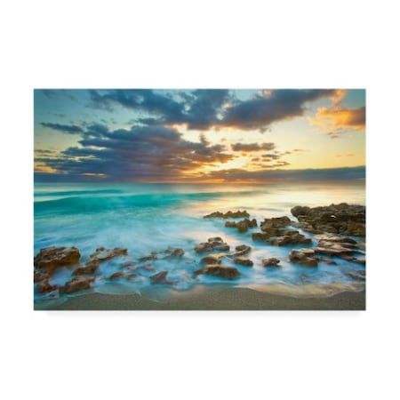 Patrick Zephyr 'Ocean Sunrise' Canvas Art,30x47